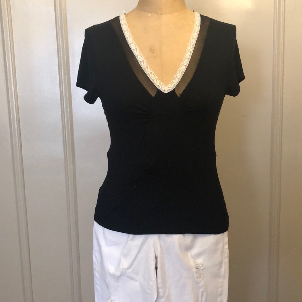 Armor-Lux of France Women’s Lace & Tulle Trim T-Shirt